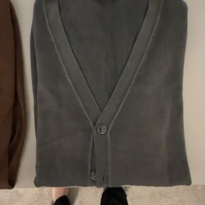 Gray Button-Up Cardigan